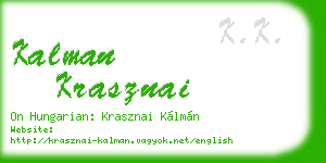 kalman krasznai business card